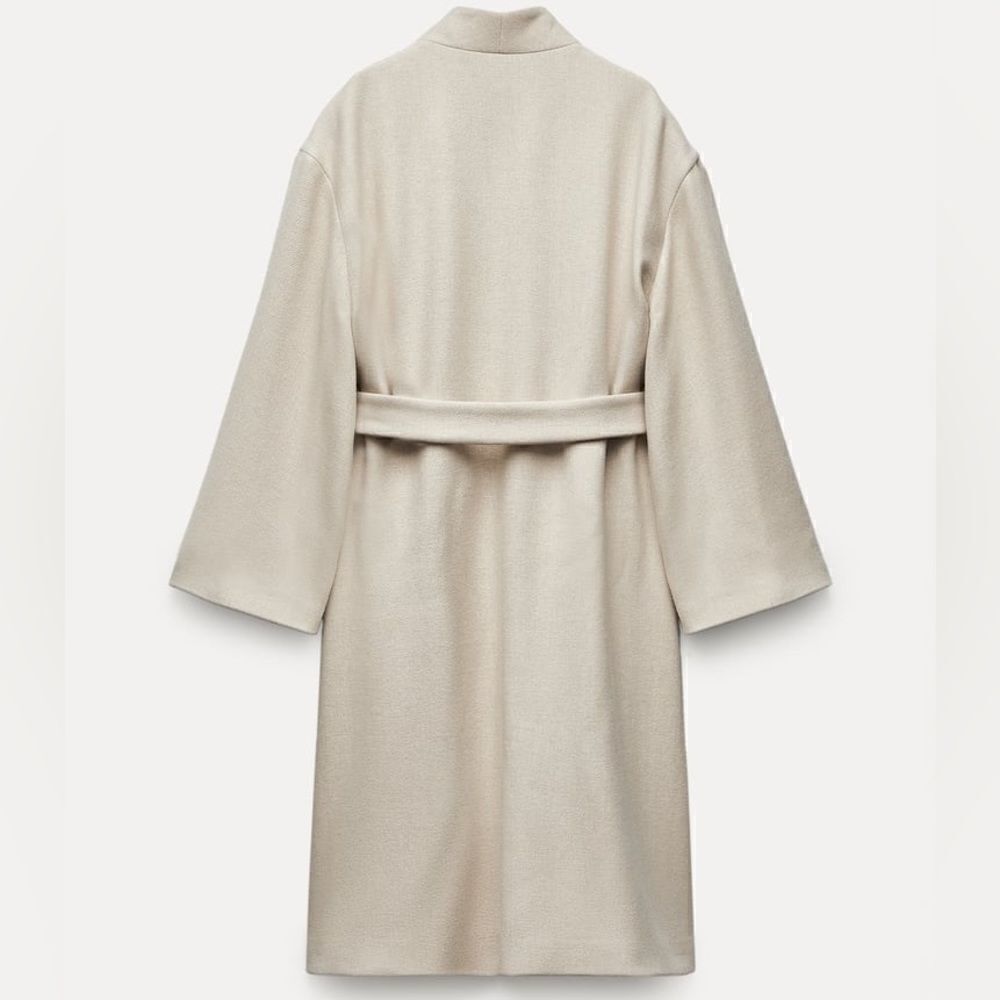 ZARA MINIMALIST COAT WITH MANTECO WOOL ZW COLLECTION - Picture 11 of 15